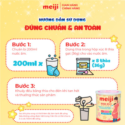 Combo 3 Hộp Thực Phẩm Bổ Sung Meiji Mama Milk - Nhập khẩu chính hãng (350g)