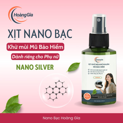 Xịt Khử Mùi Mũ Bảo Hiểm Nano Bạc Hoàng Gia Diệt Khuẩn Khử Mùi, Bảo Vệ Da Đầu & Tóc - 100ml