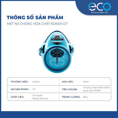 Mặt nạ chống hóa chất Koken G7 Nhật Bản dùng những nơi hóa chất, khí độc, bụi bẩn