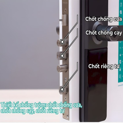 [ PHILIPS ] Bộ khóa cửa thông minh [ Gateway điều khiển từ xa, vân tay, thẻ từ, mật khẩu và chìa cơ ] Chính hãng-DDL610-5HBS 