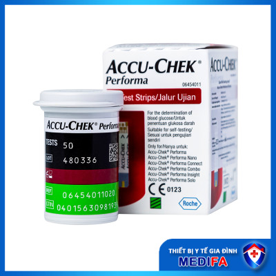 Hộp 50 Que Thử Đường Huyết Accu Chek Performa - Hàng Chính Hãng Roche, Date Xa