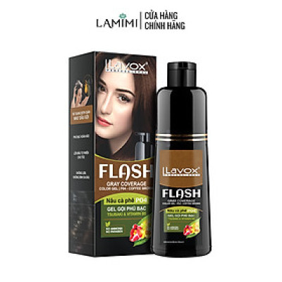 Gel Gội Phủ Bạc Tsubaki & Vitamin B5 Flash 200ml (P04 - NÂU CÀ PHÊ)