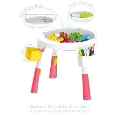 Bộ bàn ghế lắp ghép đồ chơi smoneo đa năng Toys house  1119-SM-001-88005 tặtng quà dễ thương