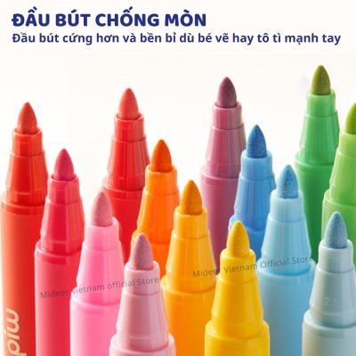 Bút màu Acrylic Markers Mideer,bút đánh dấu highlight cho bé