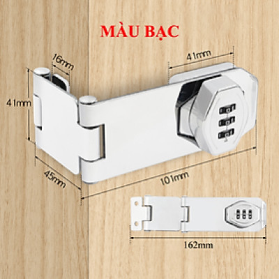 Chốt Khoá Mật Khẩu Khóa Cửa Tủ Kệ Ngăn Kéo Hộc Bàn KUNBE Chốt Lật Khóa Số Loại 3 Khúc