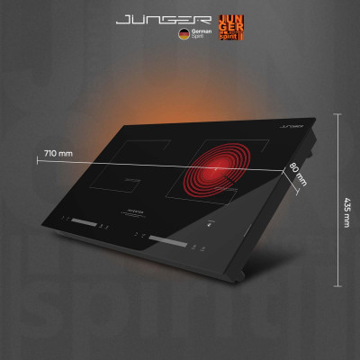 Bếp đôi điện từ hồng ngoại Junger NKD-20 4200W Không kén nồi Hàng Chính Hãng Bảo Hành 36 Tháng