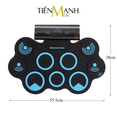 Trống Điện tử 9 Mặt Konix MD868 - USB Electronic Drum Kit Ultra Portable 9 Pad Digital Hàng Chính Hãng