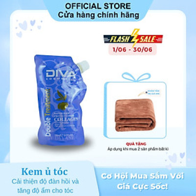 Hấp ủ tóc siêu mượt Collagen DIVA Cosmetics Double Treatment 500ml