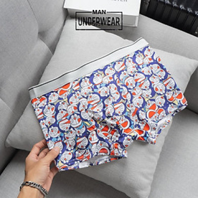Quần boxer nam, combo quần sịp đùi họa tiết nhân vật chất thun lạnh mềm mịn siêu mát, thấm hút mồ hôi - Doraemon