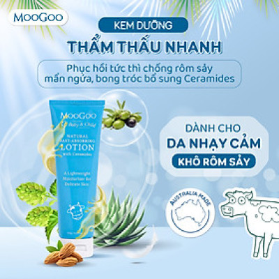 Kem dưỡng ẩm phục hồi khẩn cấp thẩm thấu nhanh chứa Ceramides cho da nhạy cảm, rôm sảy, chàm sữa, viêm cơ địa - Moogoo