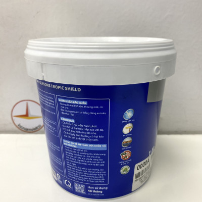 Sơn phào chỉ trong và ngoài nhà Toa 4 Seasons Tropic Shield màu xanh C- 7703_1L