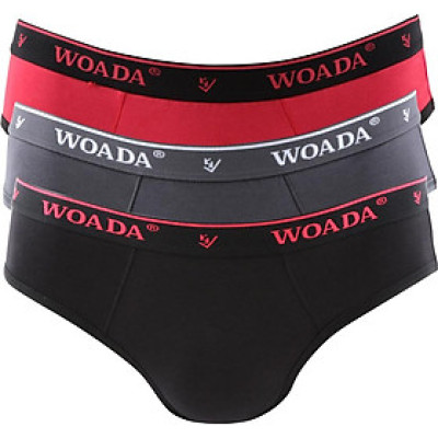 Combo 3 Quần Lót Nam Woada Brief Cotton 4 Chiều 19 - Màu Ngẫu Nhiên