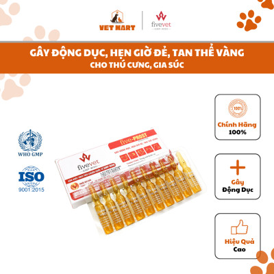 Five-Prost - Gây động dục, hẹn giờ đẻ, tan thể vàng cho chó mèo, gia súc