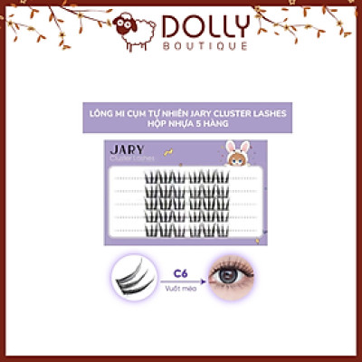 Lông Mi Giả Cụm Tự Nhiên Jary Cluster Lashes Hộp Nhựa 5 hàng C6 