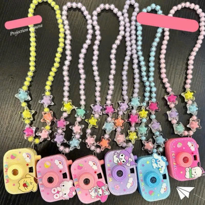 Đồ Chơi Máy Ảnh Chiếu Hình Kuromi, Melody, Hello Kitty, Cún Trắng Cho Bé Kèm Set Vòng Cổ - Quà tặng cho bé - HÀNG CHÍNH HÃNG MINIIN