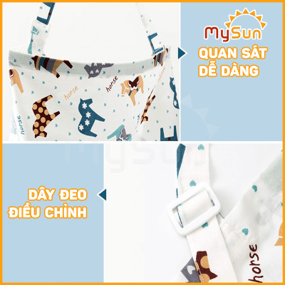 Khăn choàng che cho bé con bú ti khi ra ngoài đường che nắng MySun