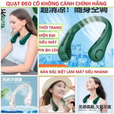 QUẠT GIÓ LÀM MÁT LẠNH ĐEO CỔ VỚI 3 CẤP ĐỘ GIÓ SIÊU MẠNH