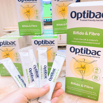 Thực phẩm Men vi sinh OptiBac Probiotics xanh Anh 30 gói hỗ trợ điều trị táo bón Dành cho Mẹ và bé