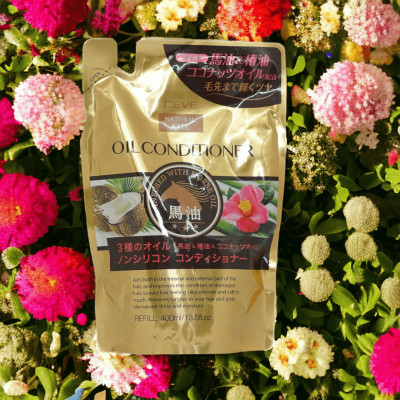 Túi Refill Dầu Xả Tóc Deve Natural Oil Conditioner Giúp Tóc Bồng Bềnh Bóng Mượt Chiết Xuất Tinh Dầu Ngựa 400 mL