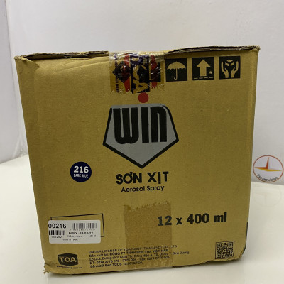 Sơn xịt Win màu đen mờ 212 400ml