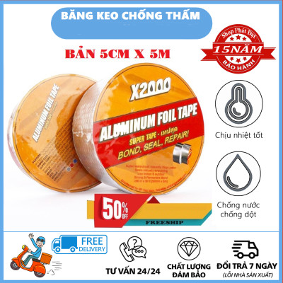Băng keo chống thấm X2000 tường nhà, mái tôn dán bể nước ,.....đa năng trên mọi vật liệu