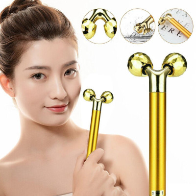 Máy massage mặt 2 bi lăn, cây lăn mặt nâng cơ trẻ hóa làn da, chống nhăn chống nếp (có hàng sẵn) Loại I (Đã có Sẵn Pin)