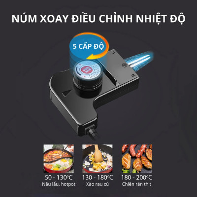 Nồi lẩu điện 2 ngăn Mishio MK112 5L - Hàng chính hãng