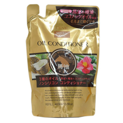 Túi Refill Dầu Xả Tóc Deve Natural Oil Conditioner Giúp Tóc Bồng Bềnh Bóng Mượt Chiết Xuất Tinh Dầu Ngựa 400 mL