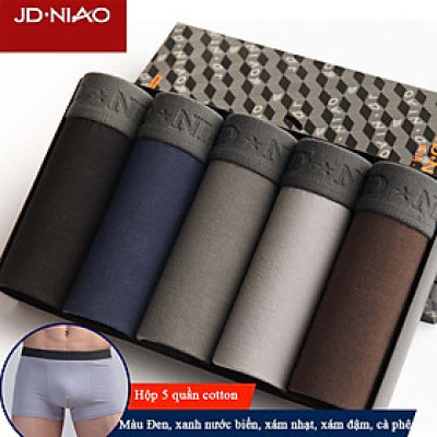 Hộp combo 5 sịp đùi boxer SQB101 BLACK