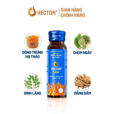 Bộ 2 hộp nước nấm Đông trùng hạ thảo Hector Sâm và Hector Collagen ( 20x50ml)