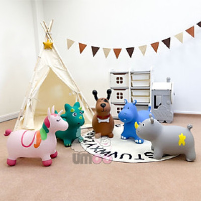 Thú nhún cho bé Umoo UM-10152 an toàn độ bền cao thiết kế bằng phẳng có độ ma sát chất liệu cao su cao cấp - Tặng kèm bơm tiện lợi