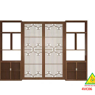 Vách ngăn phòng khách , vách ngăn phòng khách hiện đại 4VC05 - Nội thất lắp ráp ViendongAdv