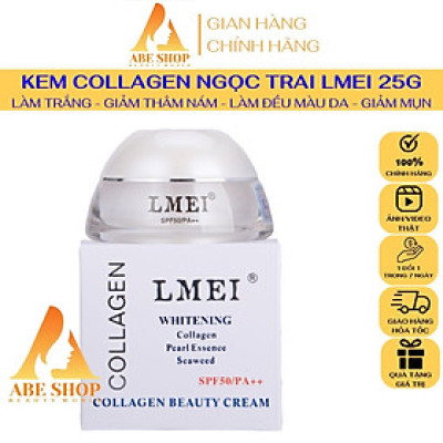 Kem LMEI Ngọc Trai - Collagen 25g - Làm Trắng - Giảm Thâm Nám - Trắng Da - Cải Thiện Da Tối Màu