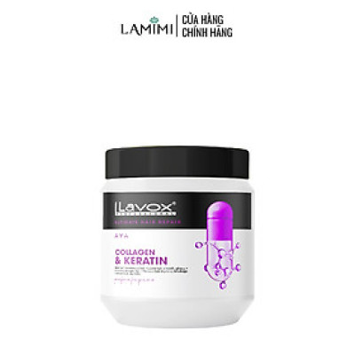 Hấp dầu Lavox Collagen Keratin Phục Hồi Tóc Hư Tổn