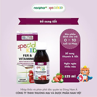 Siro Special Kid Fer Et Vitamines - Hỗ trợ thiếu máu do thiếu sắt ở trẻ - 125ml - Hàng Chính Hãng