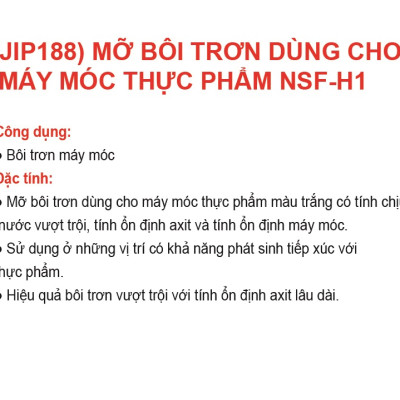 Dung dịch bôi trơn cho chi tiết máy của máy thực phẩm JIP188 300ml- Hàng chính hãng ICHINEN Nhật Bản