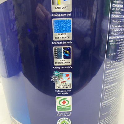 Sơn nước siêu cao cấp Toa SuperShield ngoại thất màu xanh 8274 _15L