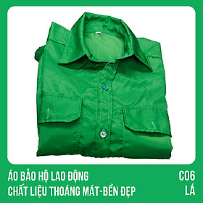 Áo bảo hộ lao động, chất liệu thoáng mát, bền đẹp - Mã C06 (Lá)