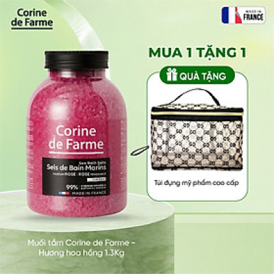 [ Tặng túi đựng mỹ phẩm ] Muối tắm thư giãn tẩy tế bào chết Corine de Farm 1.3Kg