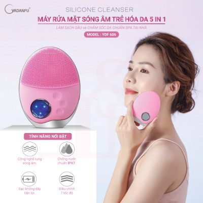 Máy rửa mặt sóng âm trẻ hóa da 5 in 1 YDF 606 