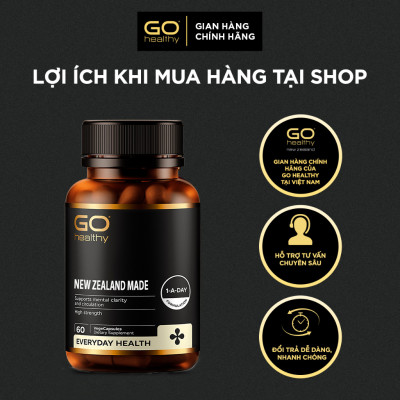 GO CRANBERRY 60,000+ 30 viên - Viên uống viêm đường tiết niệu nhập khẩu chính hãng GO Healthy New Zealand