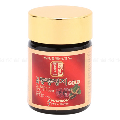 Cao Linh Chi Đông Trùng Hạ Thảo Pocheon Hàn Quốc (50g X 5 Lọ)