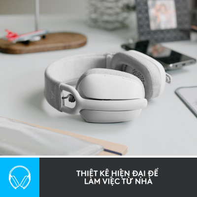 Tai nghe không dây Logitech Zone Vibe 100 nhẹ, với micrô khử tiếng ồn, Tai nghe Bluetooth Đa điểm Tiên tiến, Hoạt động với Teams, Google Meet, Zoom, Mac/PC - Hàng chính hãng