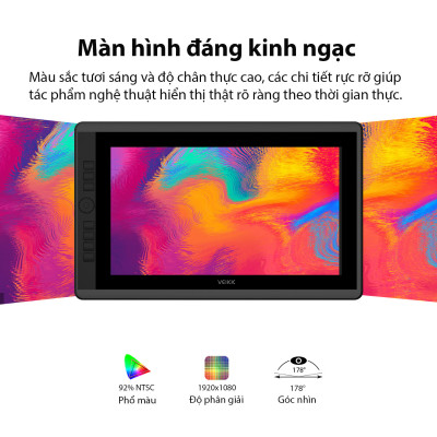 Bảng Vẽ Màn Hình VEIKK VK1560 Pro 15.6inch full HD Vòng Dial 92%NTSC - Hàng Chính Hãng