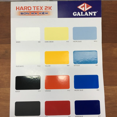 Sơn sắt mạ kẽm không cần lót Galant Hard Tex 2K River Blue 477 1L/bộ