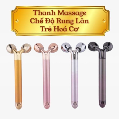 Máy massage mặt 2 bi lăn, cây lăn mặt nâng cơ trẻ hóa làn da, chống nhăn chống nếp (có hàng sẵn) Loại I (Đã có Sẵn Pin)