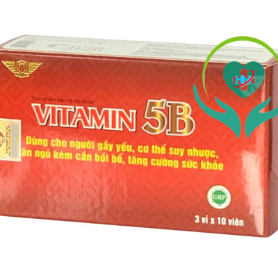 Viên uống Vitamin 5B Vinh Thịnh Vượng VV, hộp 30v, bồi bổ sức khoẻ, hỗ trợ các trường hợp kém ăn, mất ngủ, suy nhược