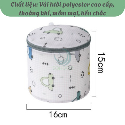 Túi Giặt Bảo Vệ Đồ Lót Hình Trụ- Túi Giặt Lingerie Chống Biến Dạng- Túi Giặt Áo Ngực 3D Chống Vò Rách-Túi Giặt Vải Lưới In Hình Dễ Thương