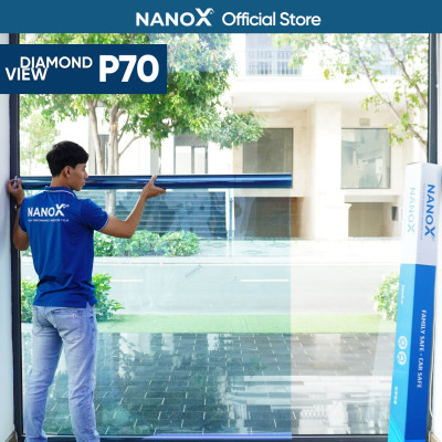 Phim cách nhiệt NanoX P70 sáng màu, độ trong suốt cao, chống IR & UV cho nhà kính