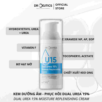 DRCEUTICS Kem Dưỡng Ẩm Và Phục Hồi Da Dual Urea 15% Moisture Replenishing Cream (50g)
